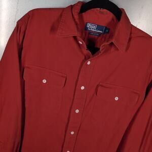 Polo Ralph Lauren Cotton Vintage Button Up Two Pocket Casual Collar Shirt Small